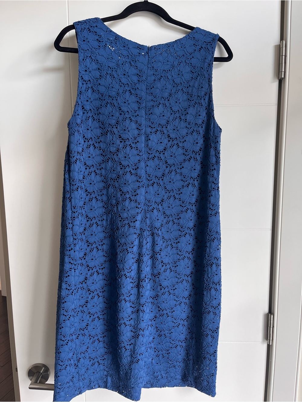 Sleeveless Maternity Lace Shift Dress in Royal Blue size small $20